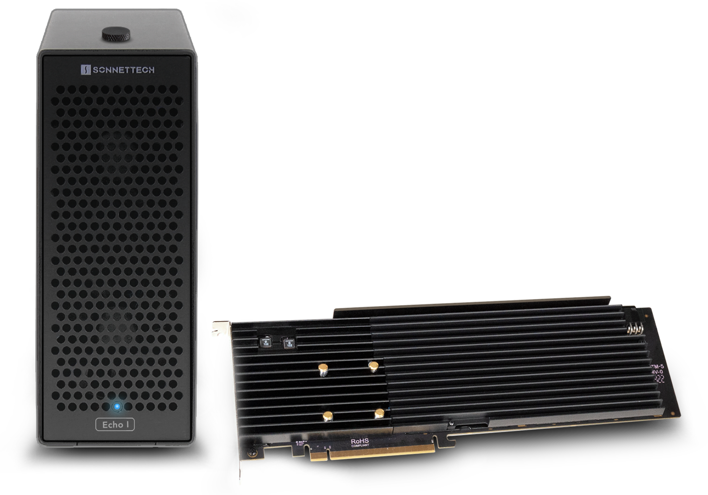 Sonnet M.2 4x4 Silent PCIe Card (Four M.2 NVMe SSD Slots • Add your own  SSDs up to 32TB)