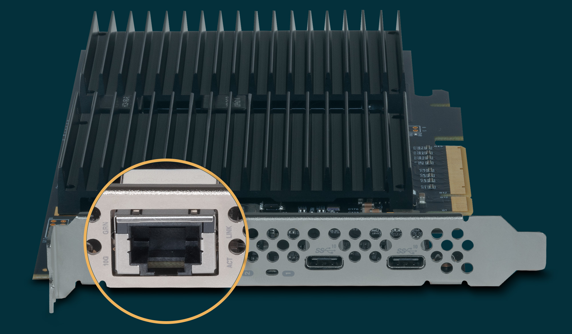 McFiver PCIe Card 10Gb Ethernet Port
