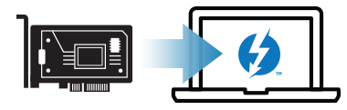 PCIe Card Connected to Thunderbolt Computer