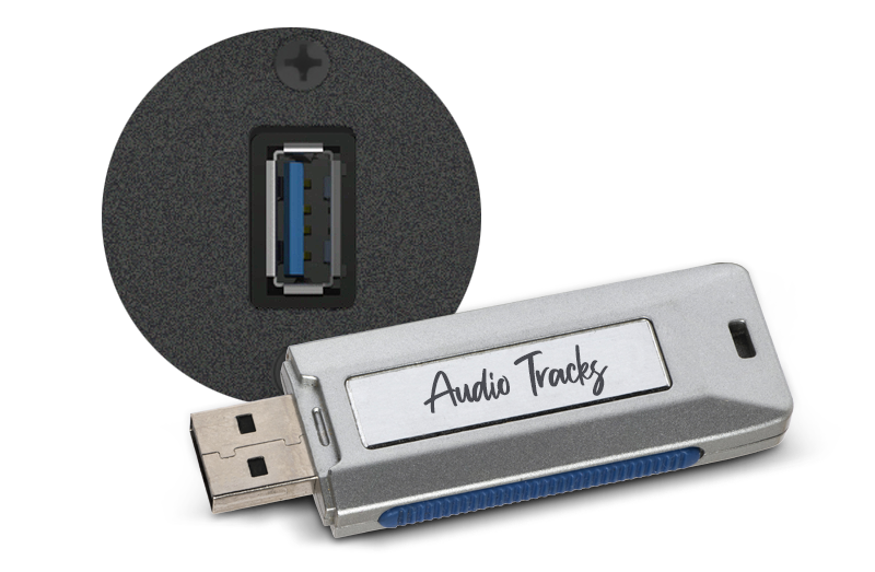 USB-A Port with a Flash Drive