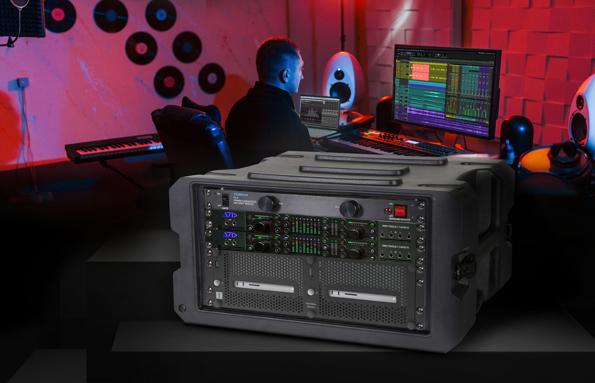 RackMac Studio In Mobile Rack Kit with Avid Pro Tools | Carbon