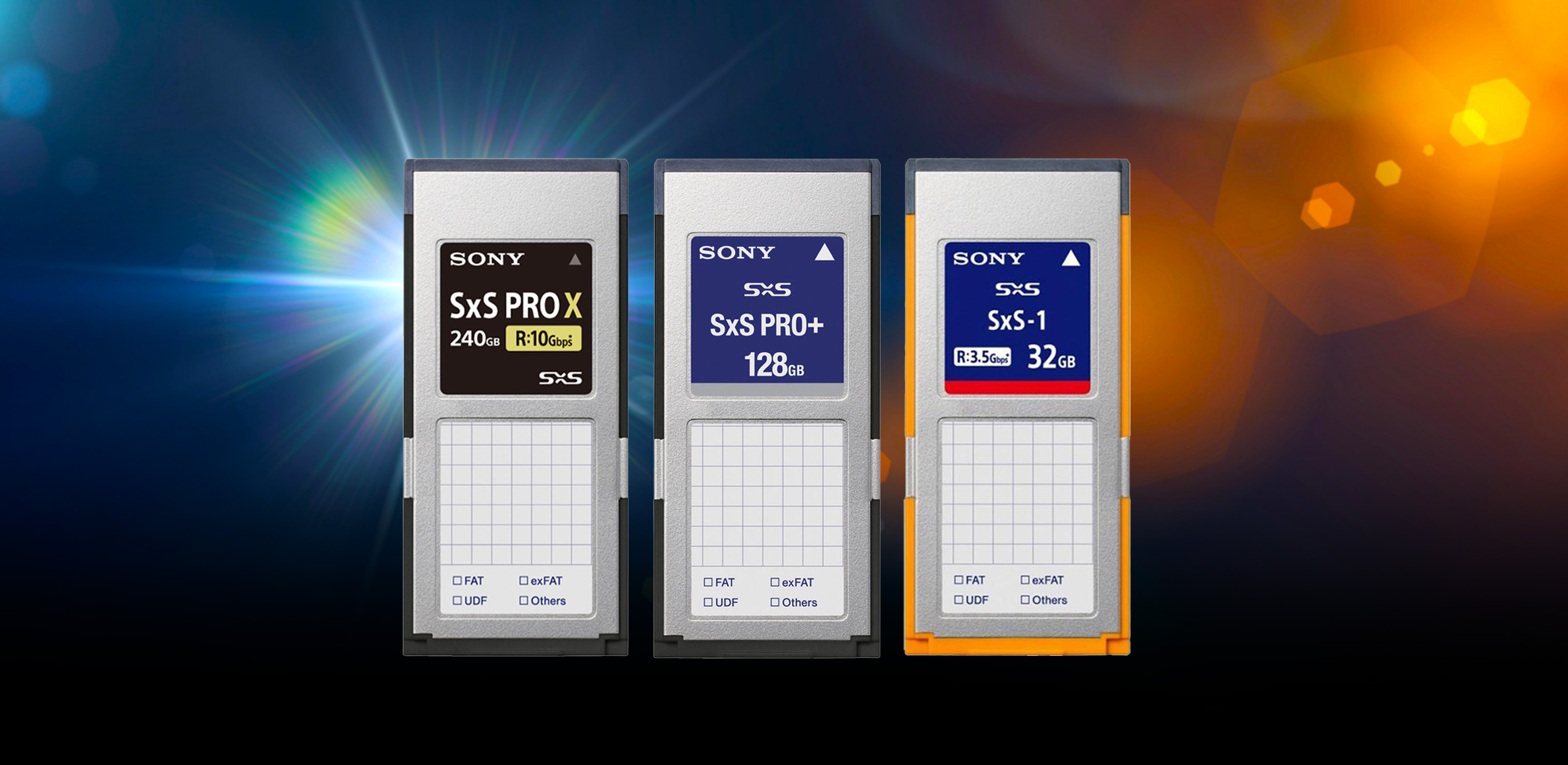 Sony SxS Pro X, SxS Pro, and SxS-1 Media Cards