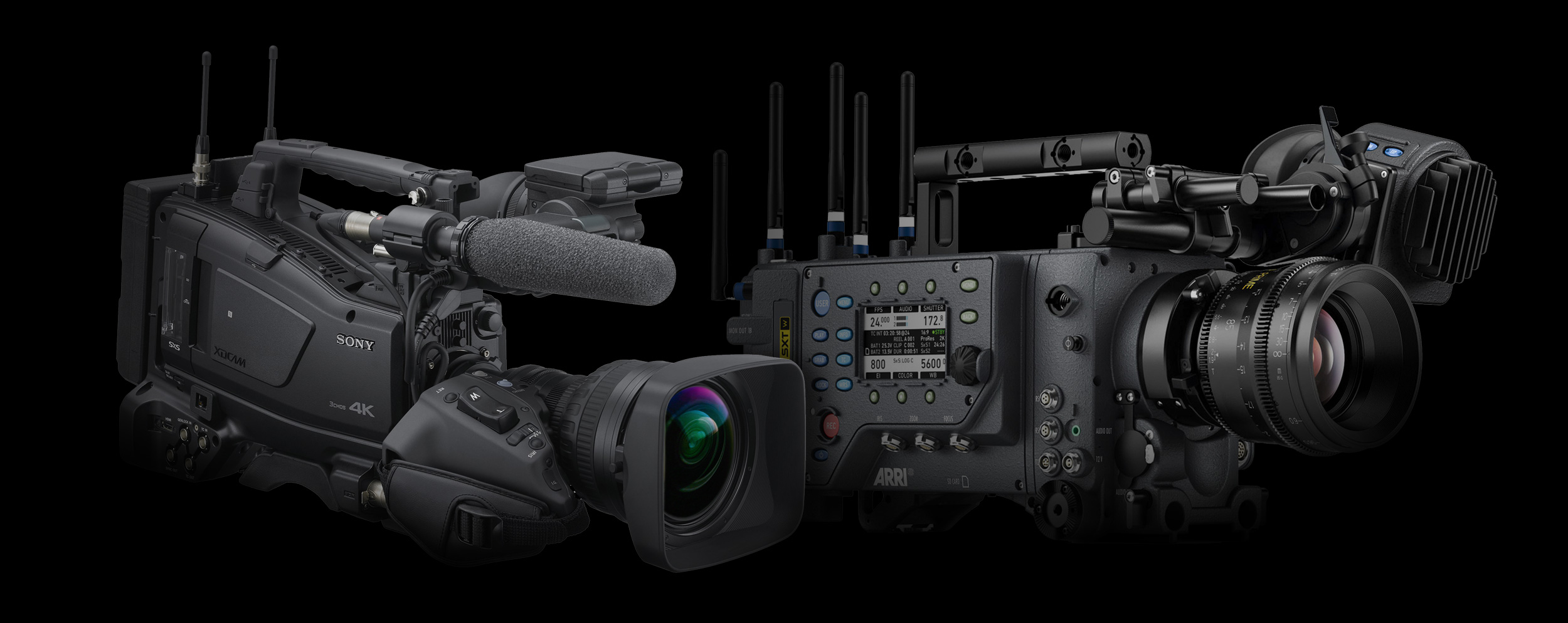 Sony PXW-Z750 and ARRI Alexa SXT W Video Cameras