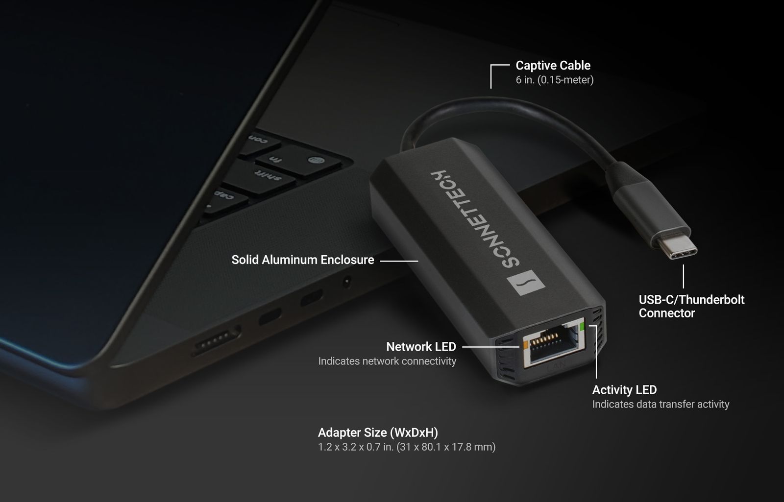 USB-C zu 2.5 Gigabit Ethernet Adapter von Sonnet - Ethernet für Mac/PC USB-C zu 2.5 Gigabit Ethernet Adapter von Sonnet - Ethernet für Mac/PC