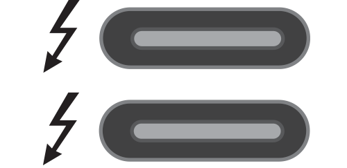 40Gbps Thunderbolt Ports Icons