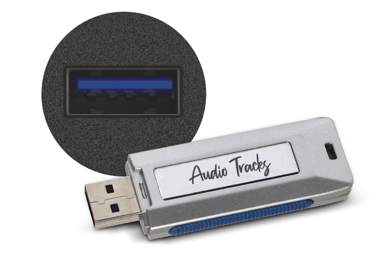 USB-A Port with a Flash Drive