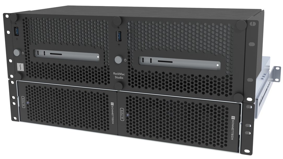 RackMac Studio enclosure with Echo III Rackmount enclosure.