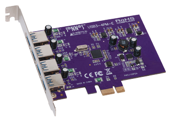 Allegro Type A USB 3.2 PCIe 4-Port Card