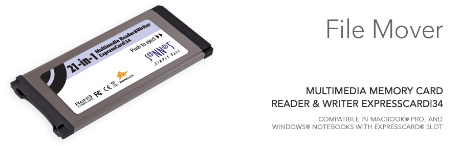 Multimedia Memory Card Reader & Writer ExpressCard/34