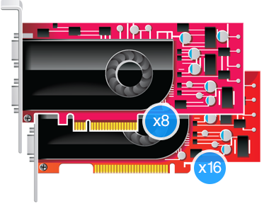 x8 and x16 PCIe Cards