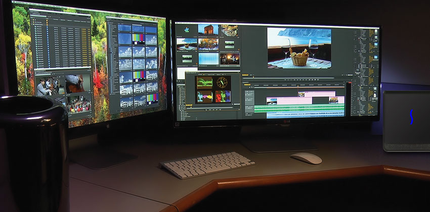 eGFX Breakaway Box with Mac Pro In Video Editing Studio