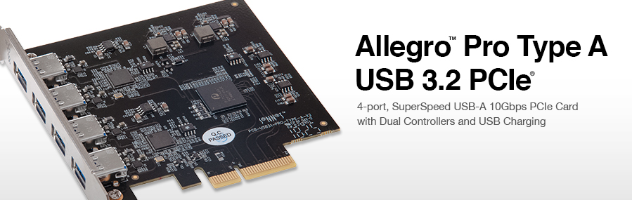 Allegro Pro Type A USB 3.2 PCIe Card