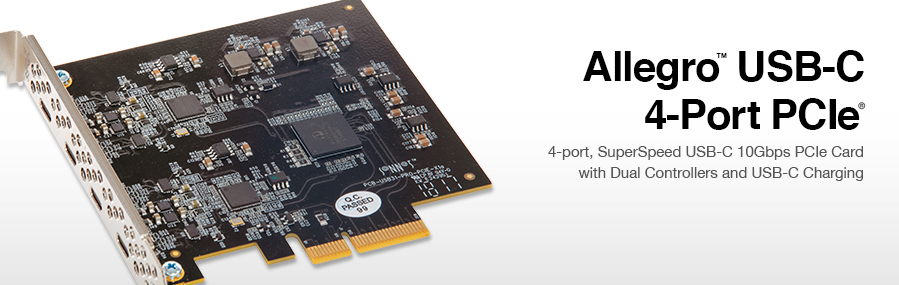 Allegro USB-C 4-Port PCIe Card
