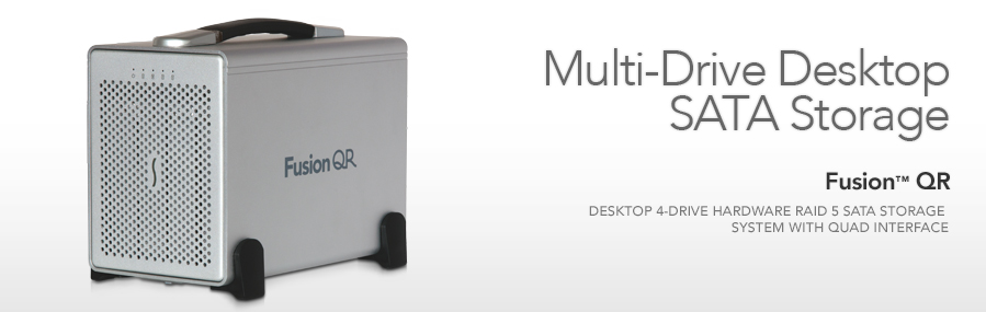 Fusion QR Desktop RAID 5 Storage System with Quad Interface