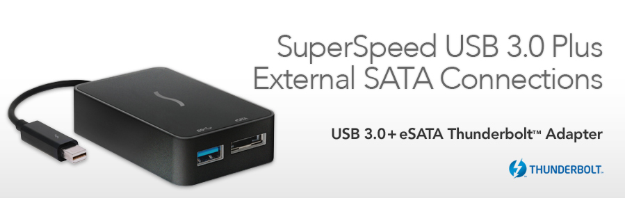 lige ud Æsel skuffet USB 3.0 + eSATA Thunderbolt Adapter - Sonnet