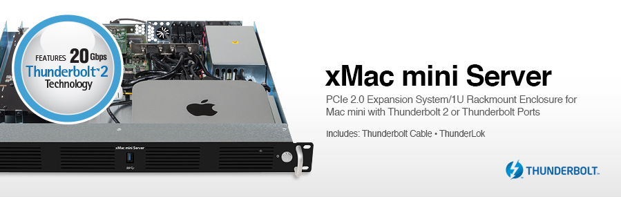 Sonnet - xMac mini Server：Thunderbolt PCIe 1U筐体