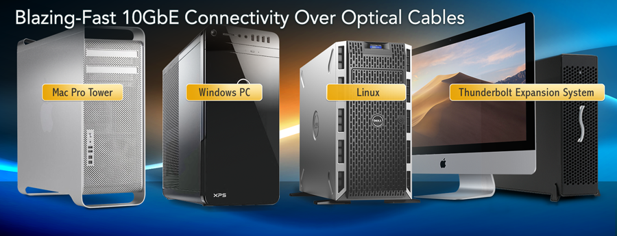 Computers with Presto 10GbE SFP+ PCIe Cards