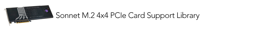 Sonnet M.2 4x4 PCIe Card (Blower)